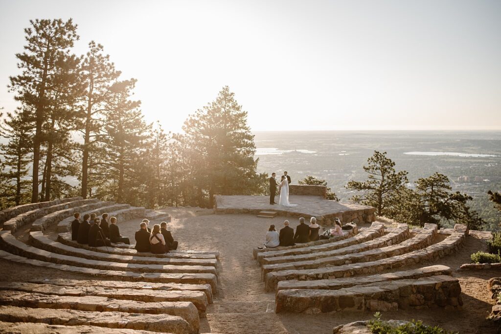 sunrise amphitheater Boulder Elopement