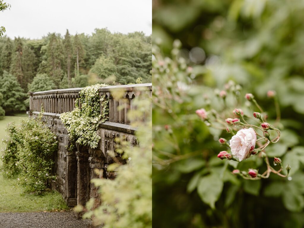 Destination wedding photograph of an international couple at Belleek Castle, Ireland