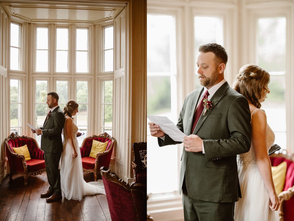Destination wedding photograph of an international couple at Belleek Castle, Ireland