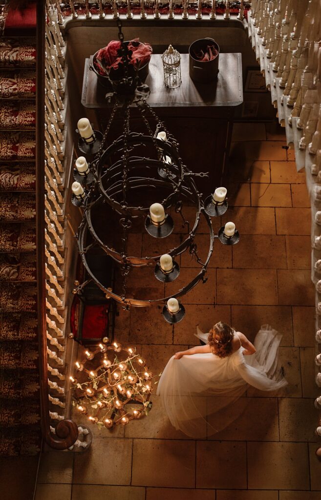 Destination wedding photograph of an international couple at Belleek Castle, Ireland